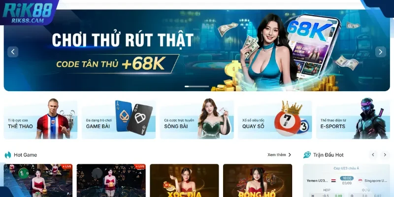 Đội ngũ IT của RIK88 đã thiết kế giao diện đặt cược thân thiện, hiện đại